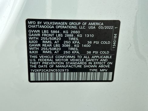 Used 2022 Volkswagen Atlas SE AWD/4WD image 36