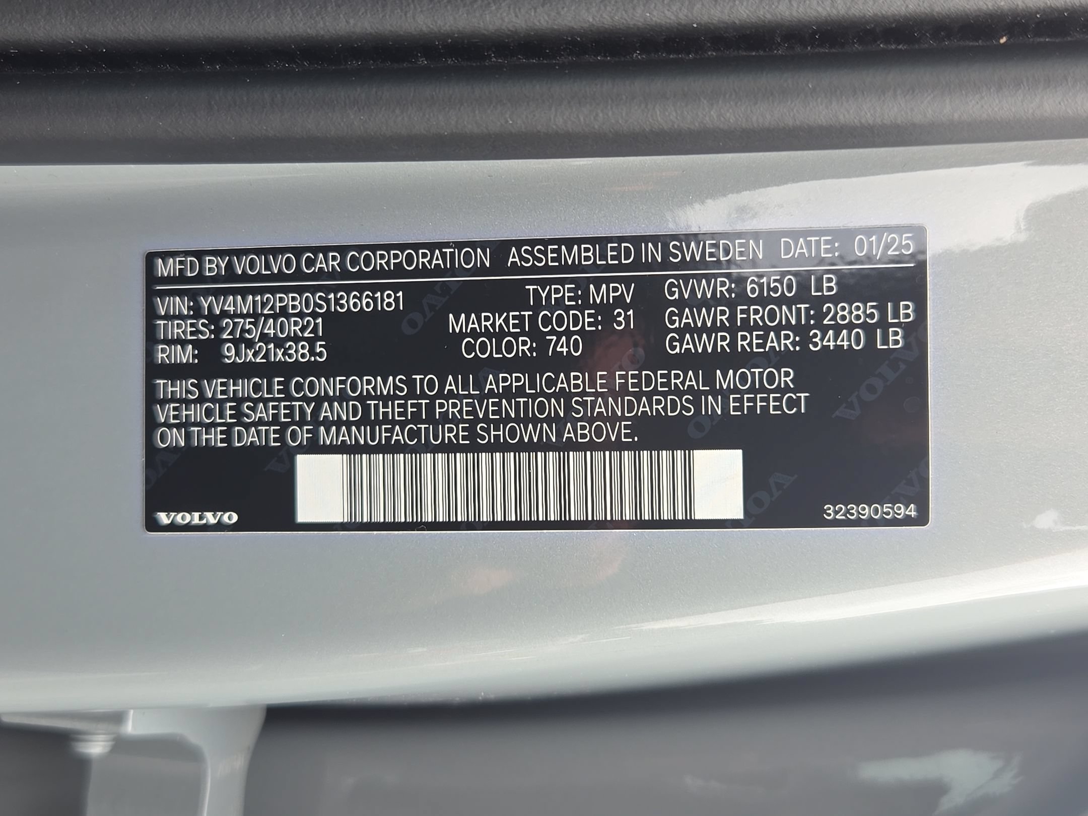Used 2025 Volvo XC90 B5 Plus w/ Protection Package Premier AWD/4WD image 30
