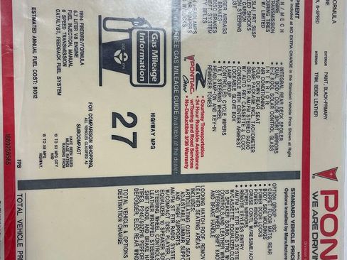 Used 1994 Pontiac Firebird Coupe image 77