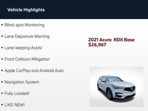 Used 2021 Acura RDX FWD w/ Technology Package image 4