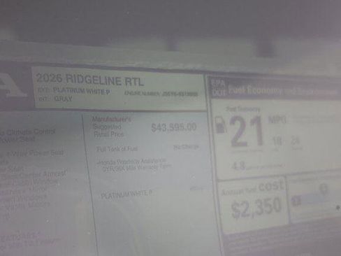 New 2026 Honda Ridgeline RTL image 28