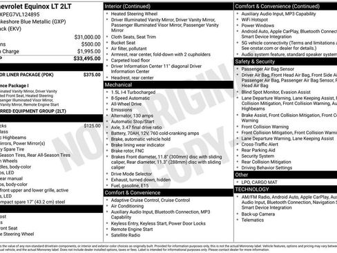 New 2027 Chevrolet Equinox LT w/ LPO, Floor Liner Package AWD/4WD image 10