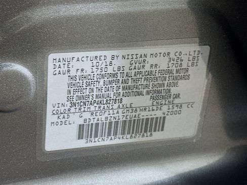 Used 2019 Nissan Versa SV w/ SV Special Edition Package FWD image 12