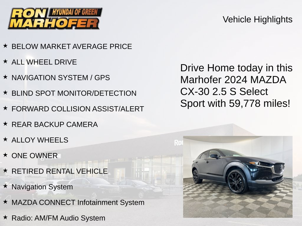 Used 2024 MAZDA CX-30 AWD 2.5 S w/ Select Sport Pkg image 14