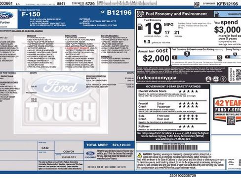 Used 2019 Ford F150 Limited w/ Trailer Tow Package image 4