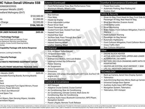 Used 2025 GMC Yukon Denali Ultimate w/ LPO, Floor Liner Package image 4