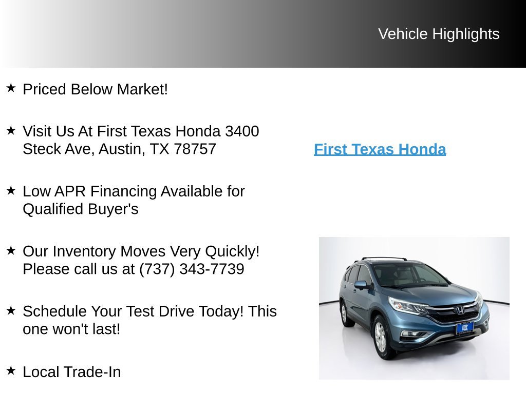 Used 2015 Honda CR-V EX-L image 9