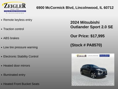 Used 2024 Mitsubishi Outlander Sport SE AWD/4WD image 6