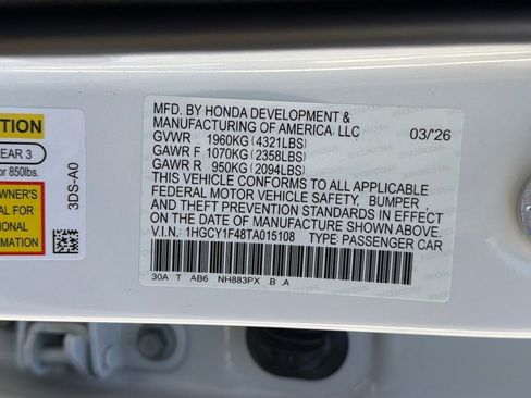 New 2026 Honda Accord SE image 31