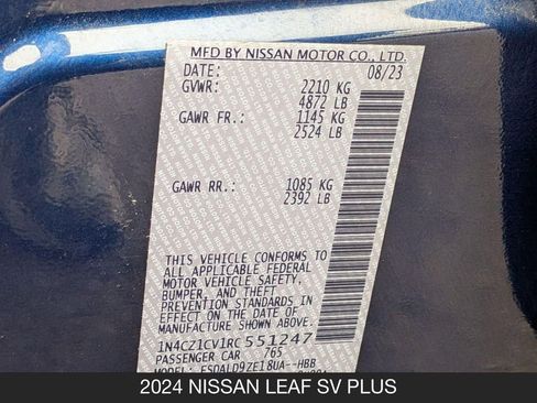 Used 2024 Nissan Leaf SV Plus FWD image 24