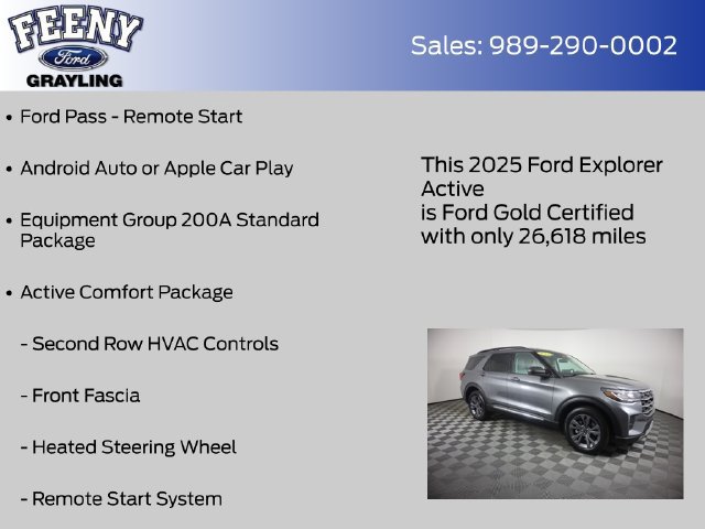 Used 2025 Ford Explorer Active w/ Active Comfort Package AWD/4WD image 9