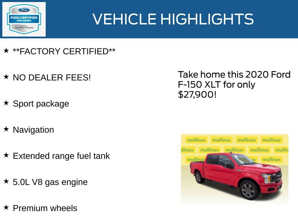 Used 2020 Ford F150 XLT w/ Equipment Group 302A Luxury RWD image 12
