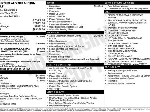 Used 2025 Chevrolet Corvette Stingray Preferred Cpe w/ Z51 Performance Package image 31