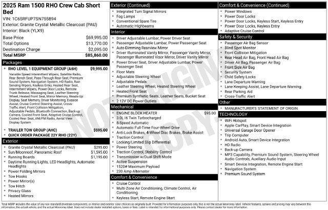 Used 2025 RAM 1500 RHO w/ RHO Level 1 Equipment Group AWD/4WD image 4