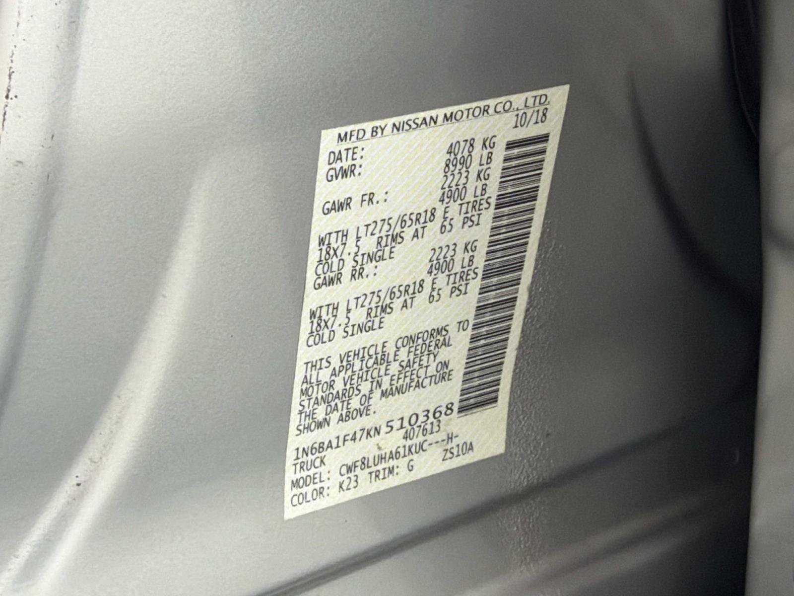Used 2019 Nissan Titan PRO-4X w/ Pro-4x Convenience Package AWD/4WD image 35