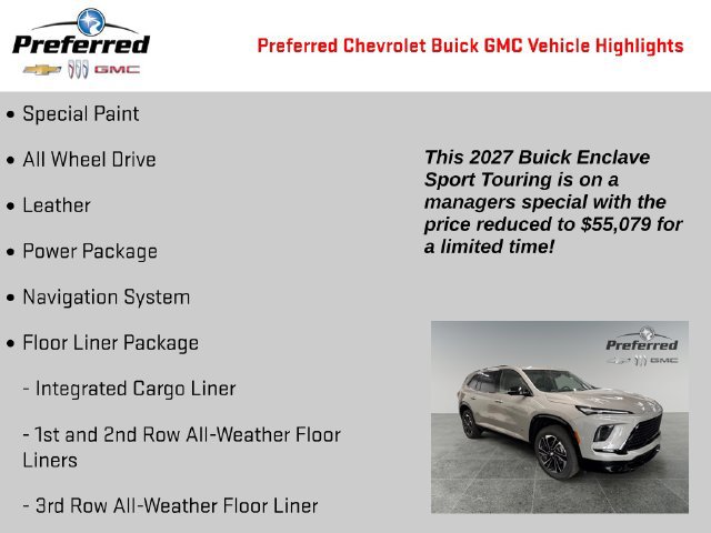 Used 2027 Buick Enclave Sport Touring w/ Power Package AWD/4WD image 2