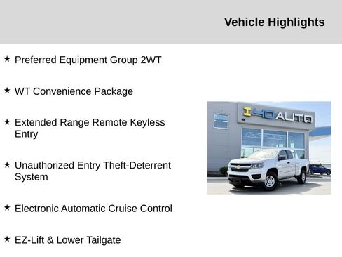 Used 2017 Chevrolet Colorado W/T w/ WT Convenience Package RWD image 2
