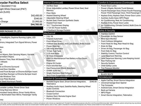 Certified 2025 Chrysler Pacifica Select image 43