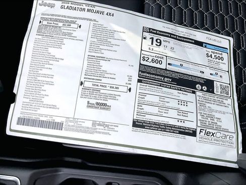 New 2026 Jeep Gladiator Mojave AWD/4WD image 19