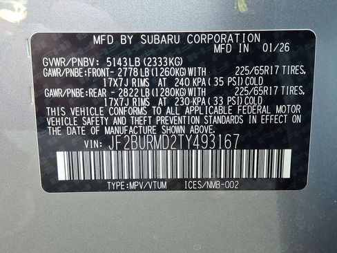 New 2026 Subaru Outback Wilderness AWD/4WD image 18