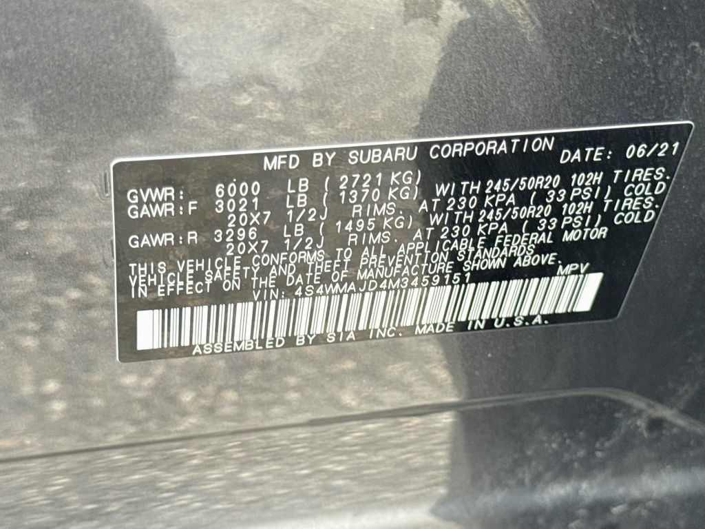Used 2021 Subaru Ascent Limited w/ Popular Package #2A AWD/4WD image 41