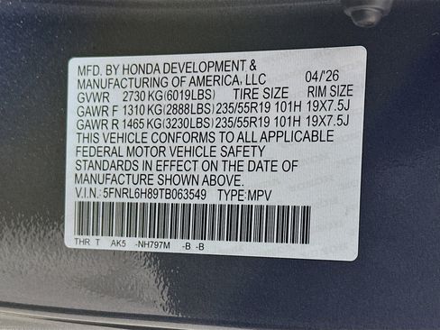 New 2026 Honda Odyssey Touring image 33