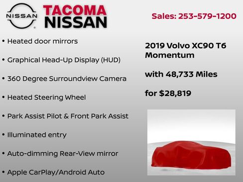 Used 2019 Volvo XC90 T6 Momentum w/ Advanced Package image 14