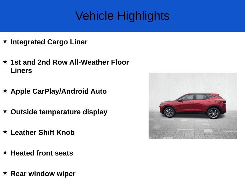 New 2026 Chevrolet Blazer LT w/ LPO, Floor Liner Package FWD image 3