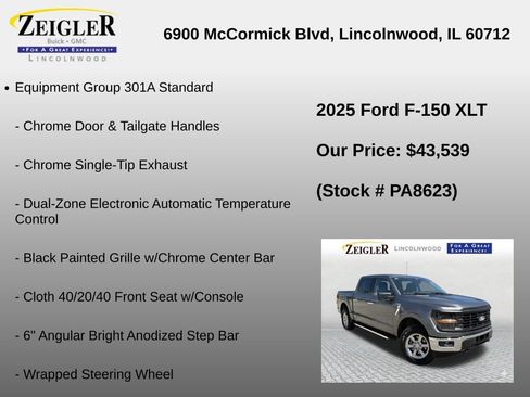 Used 2025 Ford F150 XLT w/ Equipment Group 301A Standard AWD/4WD image 6