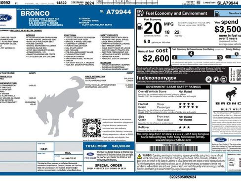 Used 2025 Ford Bronco Big Bend AWD/4WD image 2