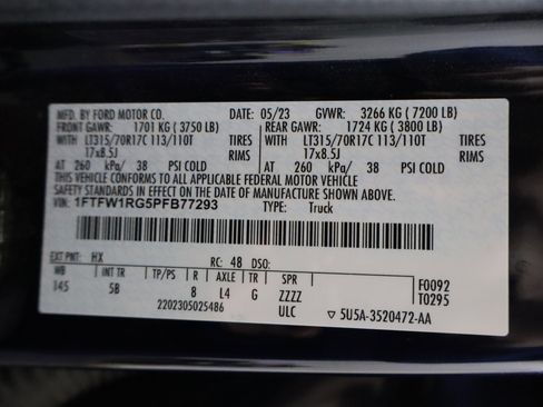 Used 2023 Ford F150 Raptor w/ Blue Interior Package image 36