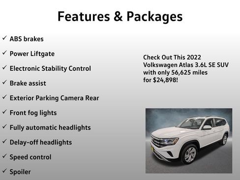 Used 2022 Volkswagen Atlas SE AWD/4WD image 16