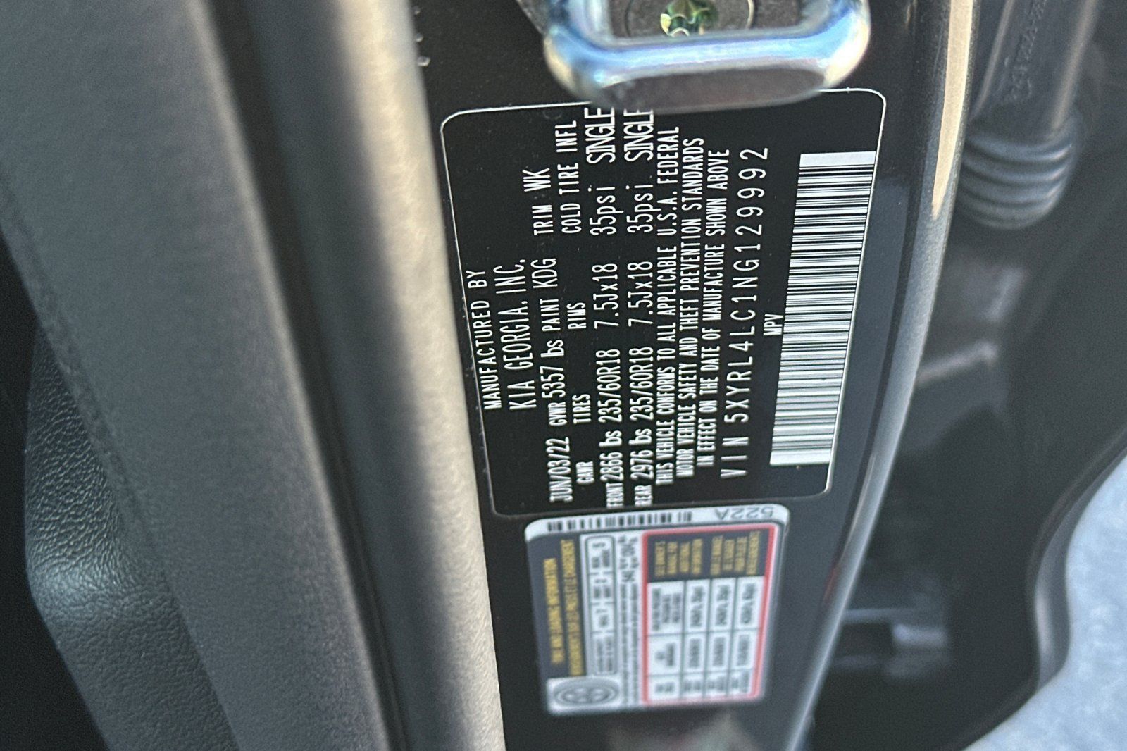 Used 2022 Kia Sorento S w/ Panoramic Sunroof Package FWD image 29