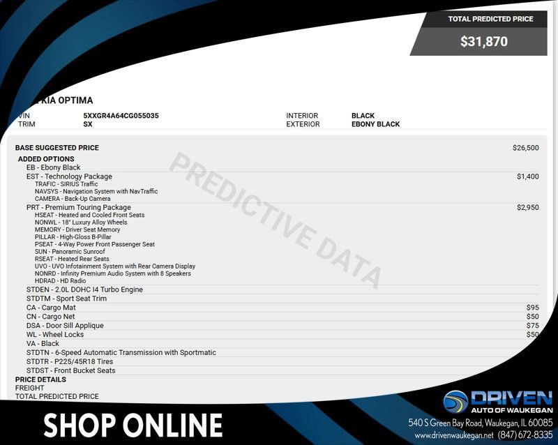 Used 2012 Kia Optima SX w/ Premium Touring Pkg FWD image 1