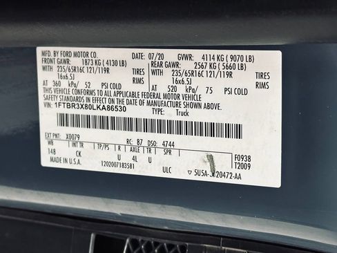 Used 2020 Ford Transit 250 148 High Roof Extended RWD image 44