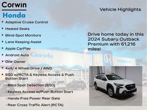 Used 2024 Subaru Outback Premium AWD/4WD image 6