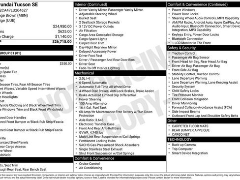 Used 2020 Hyundai Tucson SE AWD/4WD image 2