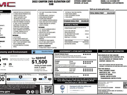 Used 2022 GMC Canyon Elevation image 2