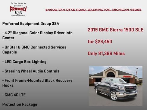 Used 2019 GMC Sierra 1500 SLE w/ SLE Value Package AWD/4WD image 15