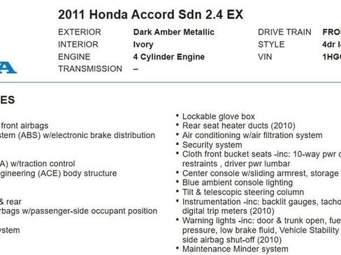 Used 2011 Honda Accord EX image 21