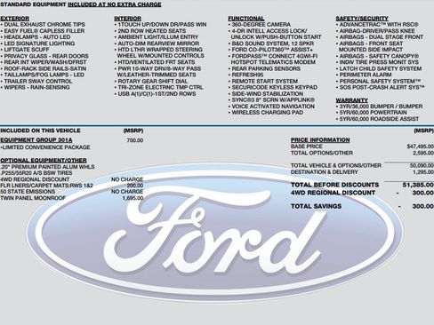 Used 2022 Ford Explorer Limited w/ Equipment Group 301A AWD/4WD image 2