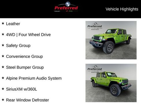 New 2025 Jeep Gladiator Rubicon w/ Safety Group image 11