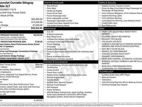 Used 2024 Chevrolet Corvette Stingray Preferred Conv w/ Z51 Performance Package image 18