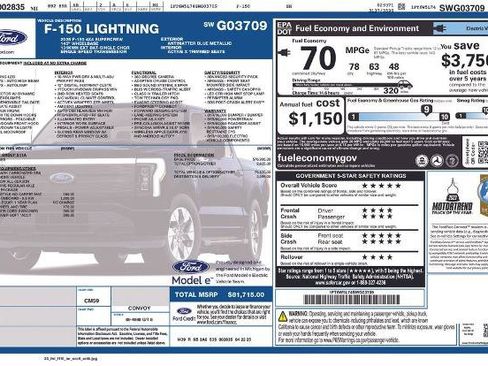 Certified 2025 Ford F150 Lightning Lariat AWD/4WD image 38