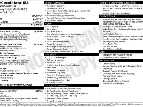 Used 2025 GMC Acadia Denali w/ Super Cruise Package AWD/4WD image 3