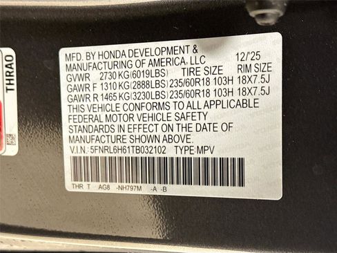 New 2026 Honda Odyssey EX-L image 31