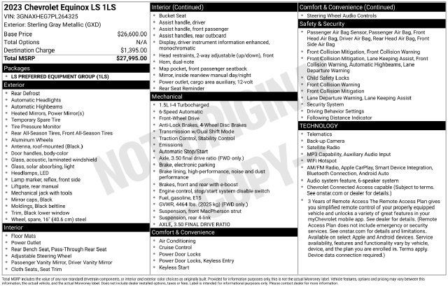Used 2023 Chevrolet Equinox LS FWD image 7