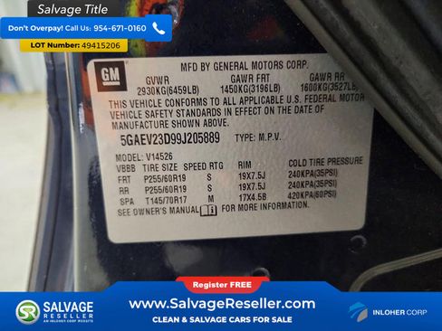Used 2009 Buick Enclave CXL AWD/4WD image 17