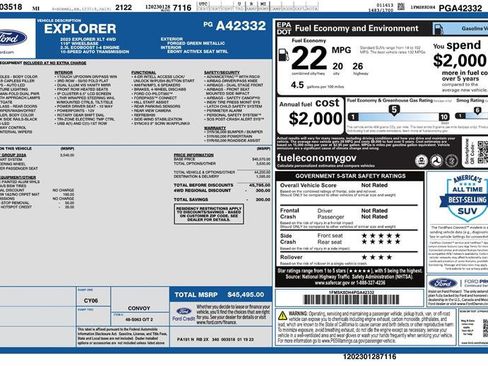 Used 2023 Ford Explorer XLT w/ Equipment Group 202A image 2