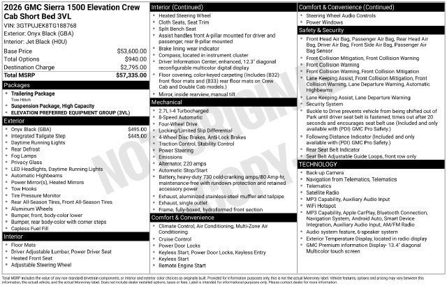 Used 2026 GMC Sierra 1500 Elevation AWD/4WD image 21